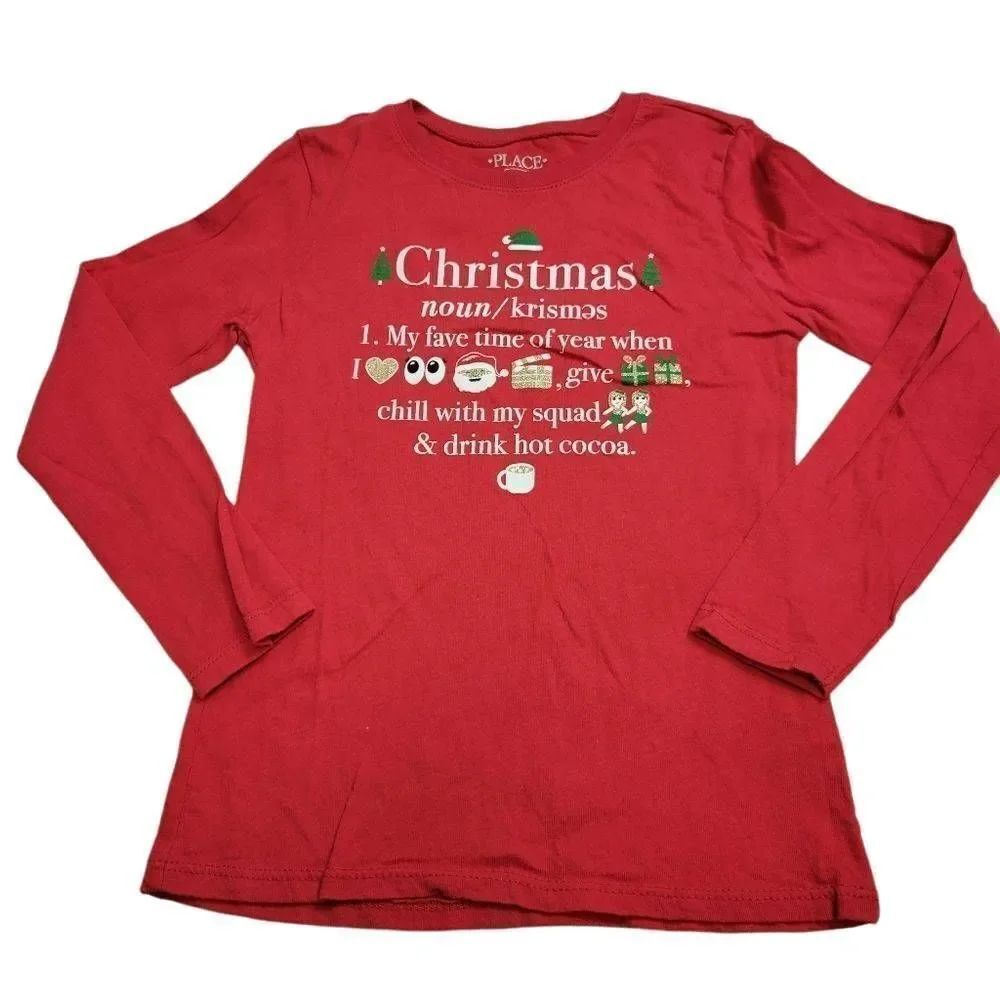 Children's Place Christmas shirt S5/6